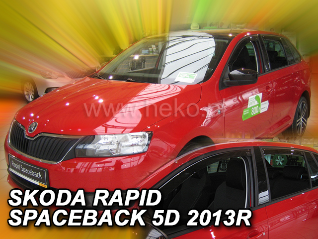 HEKO Ofuky oken - Škoda Rapid spaceback 5D r.v. 2013 (+zadní)