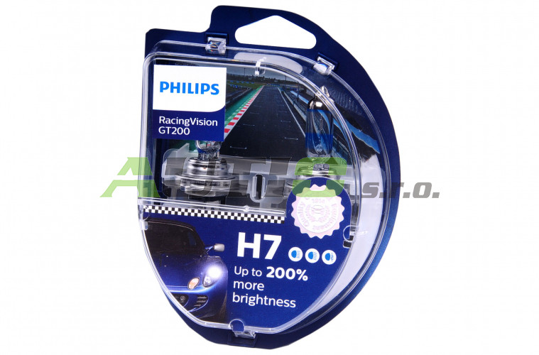Autožárovky PHILIPS H7 12V 55W RacingVision GT200 +200% 2ks