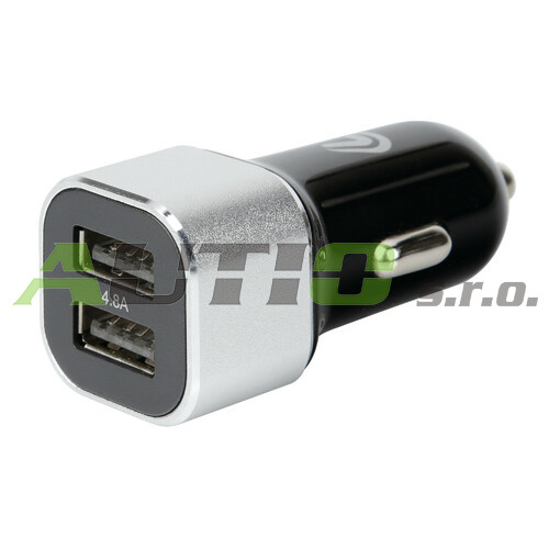USB nabíjačka 12V / 24V - 2x USB vodeodolná do panelu QC3.0 / modrá 