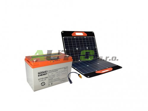 GOOWEI ENERGY set baterie OTD100 (100Ah, 12V) a přenosného solárního ...