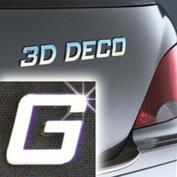 Písmeno samolepící chromové 3D-Deco - G