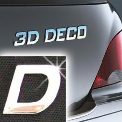 Písmeno samolepící chromové 3D-Deco - D