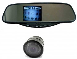 LCD 3,5" ve zpětném zrcátku s parkovací infra kamerou