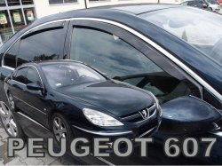 Ofuky oken - Peugeot 607 4D Sedan r.v. 1999-2010 (+zadní)