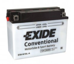 Motobaterie EXIDE BIKE Conventional 20Ah, 12V, Y50-N18L-A