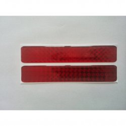 3D odrazka 2,5x14 cm červená, samolepící - 2ks