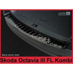 Ochranná lišta hrany kufru - Škoda Octavia III Combi r.v. 2016->, černá leštěná (lesklá)