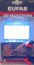 LED panel 65x35 mm 12V, 24LED bílé - EUFAB
