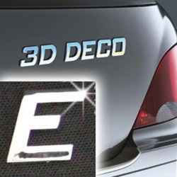 Písmeno samolepící chromové 3D-Deco - E