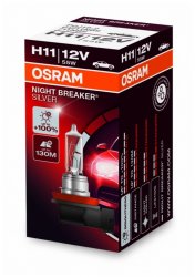 Autožárovka OSRAM H11 12V 55W NIGHT BREAKER SILVER +100%