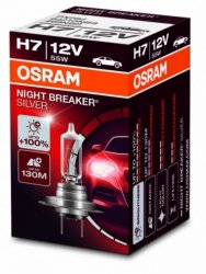 Autožárovka Osram H7 12V 55W PX26d NIGHT BREAKER SILVER +100%