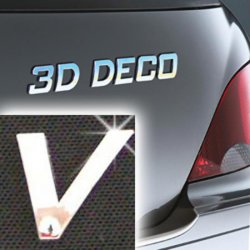 Písmeno samolepící chromové 3D-Deco - V